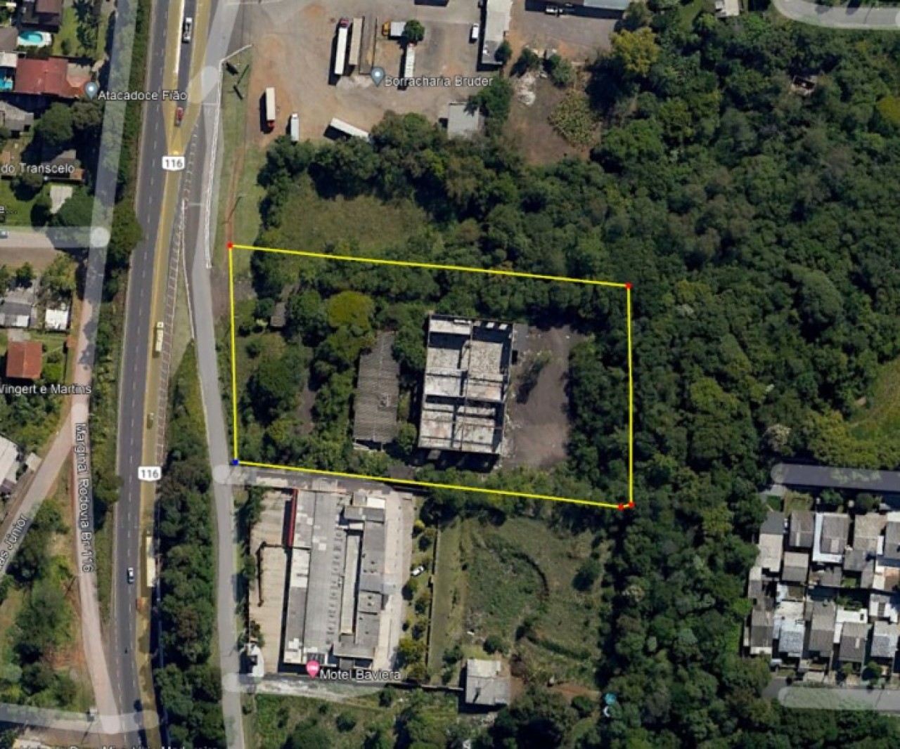 TERRENO DE 7.341,87m² FRENTE PARA A BR 116 EM NOVO HAMBURGO/RS, localizado em Novo Hamburgo - RS, bairro Roselândia
