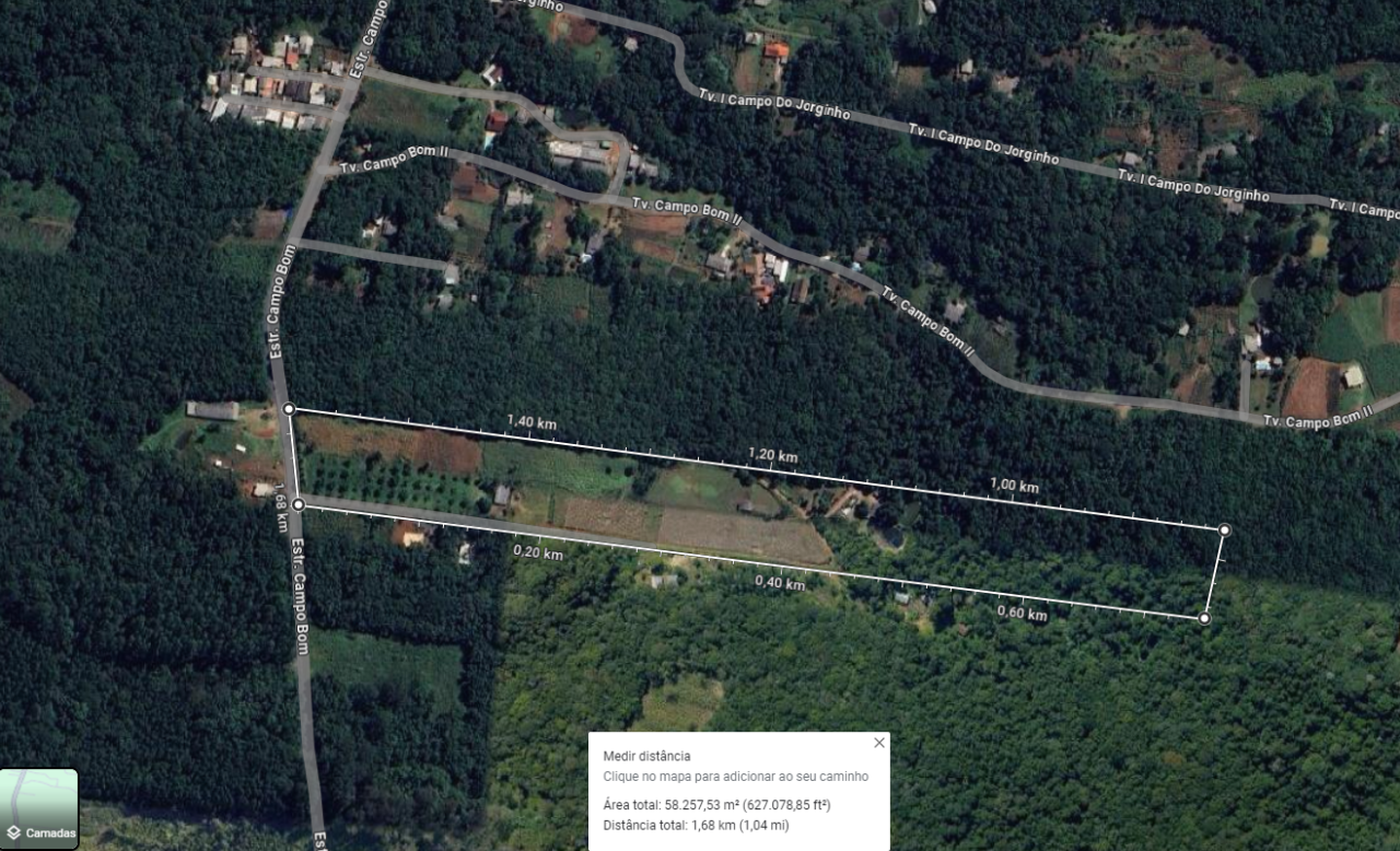 DIREITOS E AÇÕES SOBRE UMA PROPRIEDADE COM ÁREA DE 11.772,62m² DE UMA ÁREA TOTAL DE 58.863,41m² SEM BENFEITORIAS EM DOIS IRMÃOS