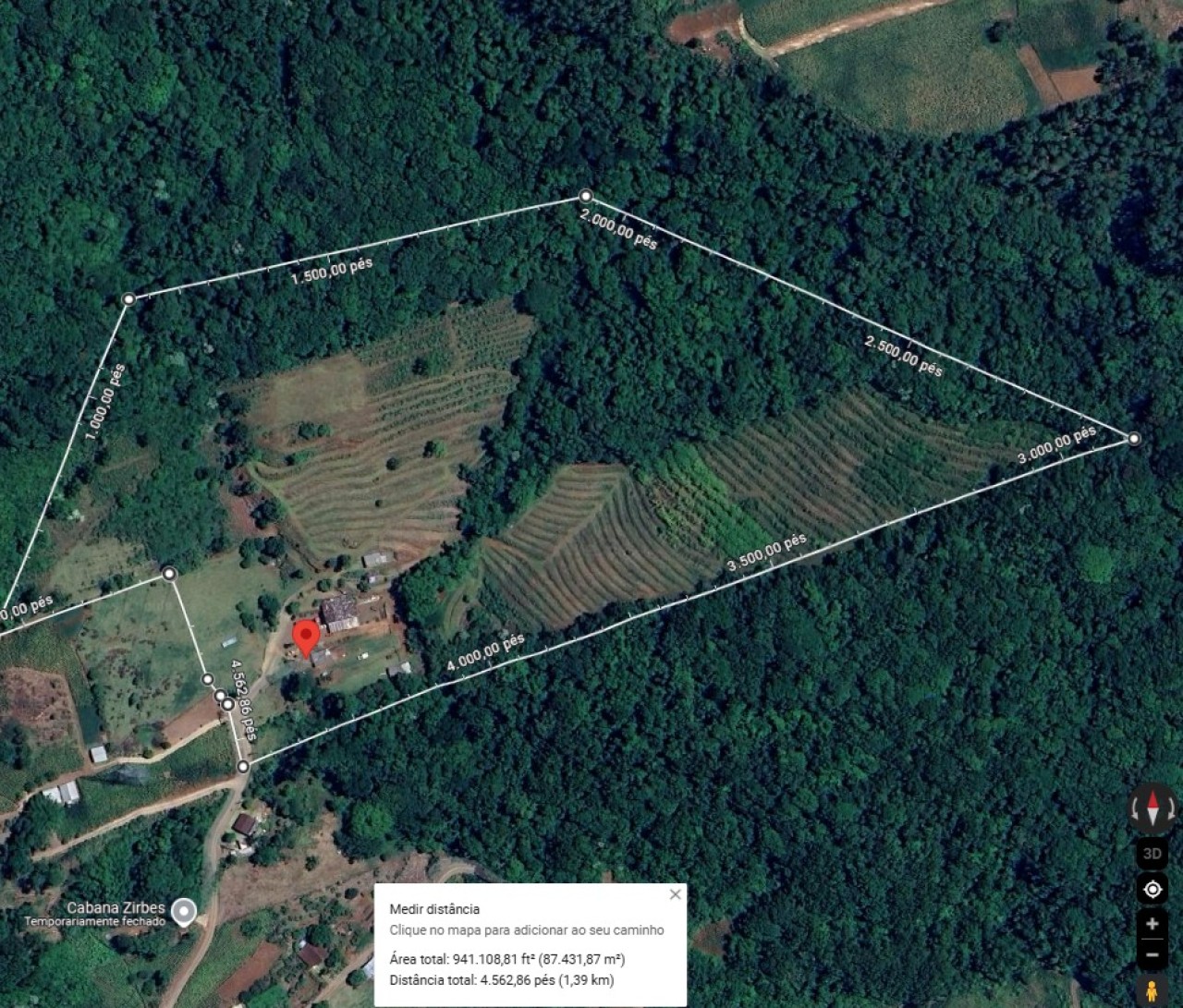 ÁREA DE 89.400,00M² (APROXIMADAMENTE 9 HECATRES) DENTRO DE UMA ÁREA MAIOR DE 226.400,00M² COM BENFEITORIAS NO VALE HERMES EM FELZ/RS, localizado em Feliz - RS