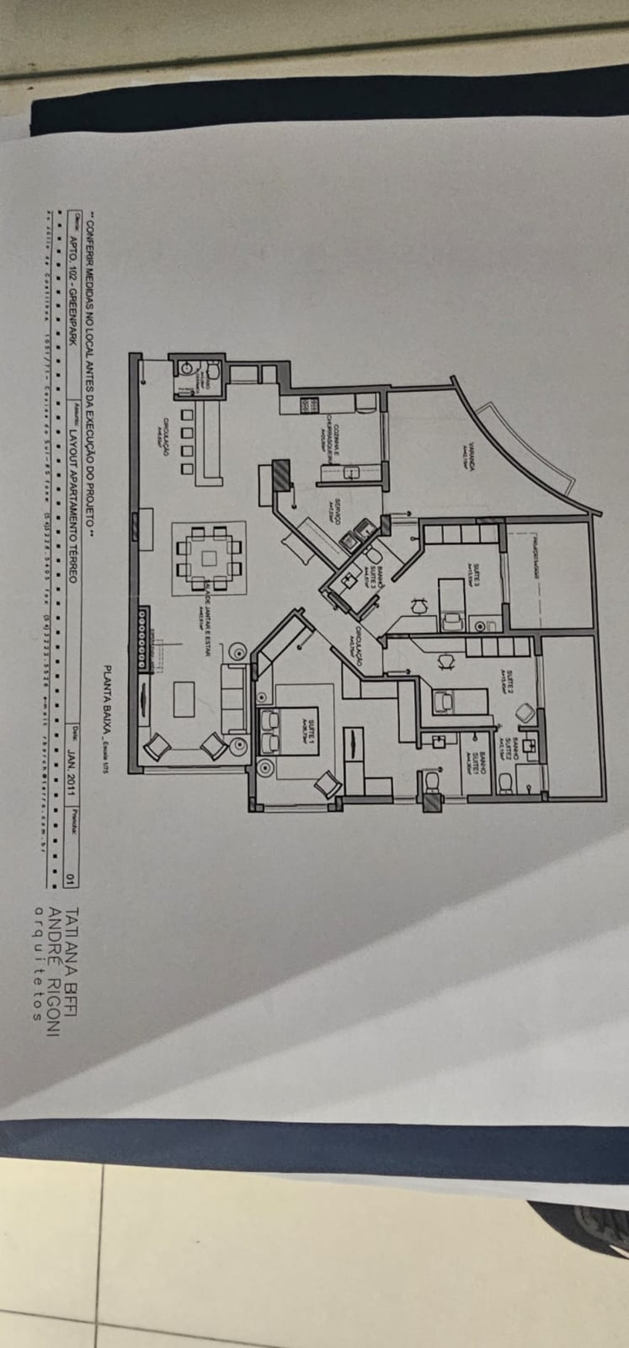 APARTAMENTO N° 102 DO RESIDENCIAL GREENPARK E TRÊS VAGAS DE GARAGEM N° 12 E N° 41 (DUPLA), localizado em Caxias Do Sul - RS
