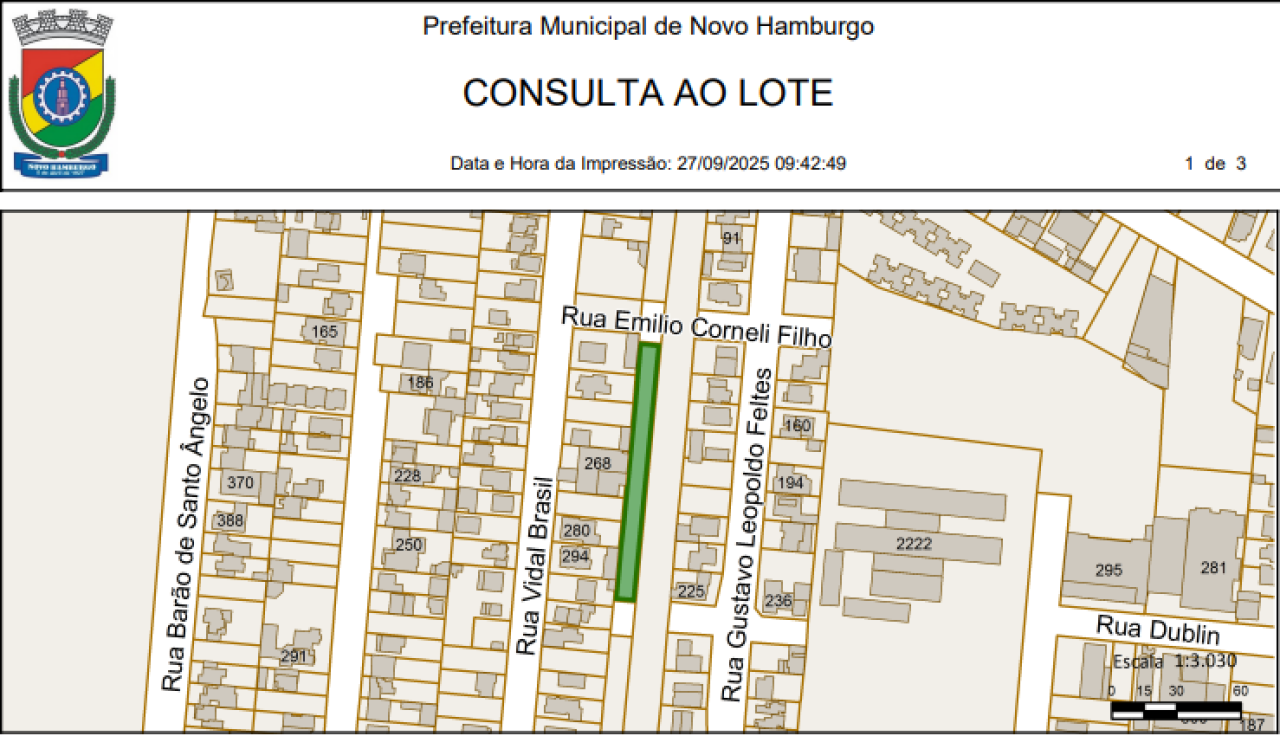 TERRENO DE 1.494m² NO BAIRRO HAMBURGO VELHO EM NOVO HAMBURGO, localizado em Novo Hamburgo - RS