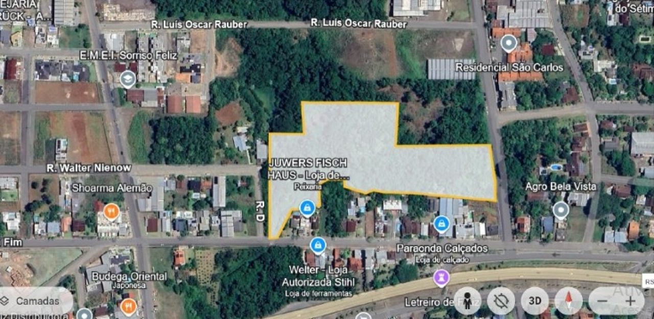 DIREITOS POSSESSÓRIOS SOBRE UM TERRENO COM ÁREA DE 16.868,00m² EM FELIZ/RS