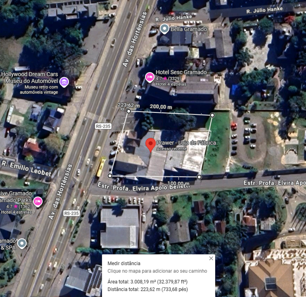 TERRENO DE 3.030m² COM UMA CONSTRUÇÃO DE 2.534m² EM GRAMADO/RS, localizado em Gramado - RS, bairro Dutra