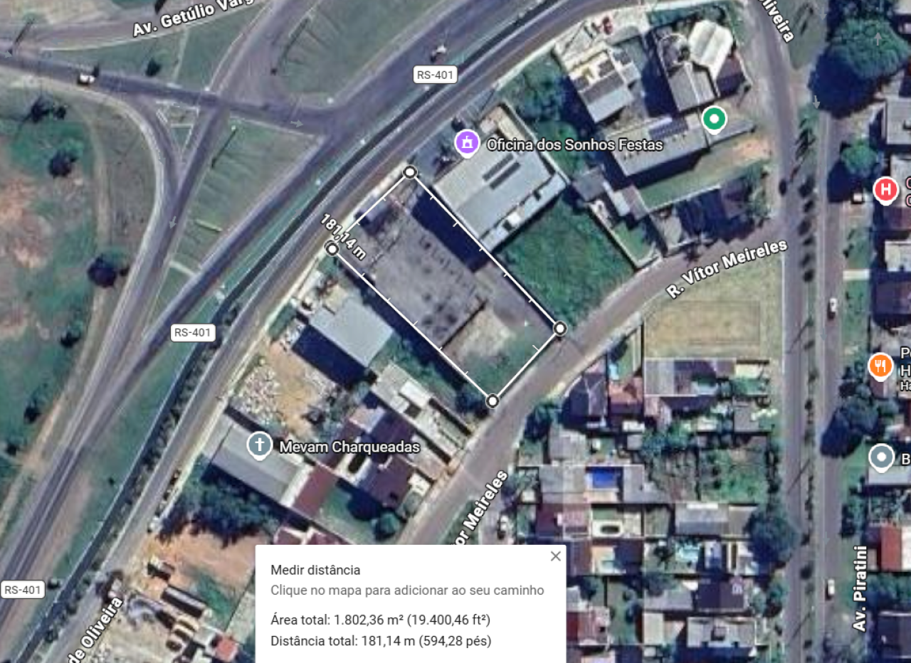 TERRENO COM AREA DE 1.785,00m² E BENFEITORIA EM CHARQUEADAS, localizado em Charqueadas - RS, bairro Vila Orvisa