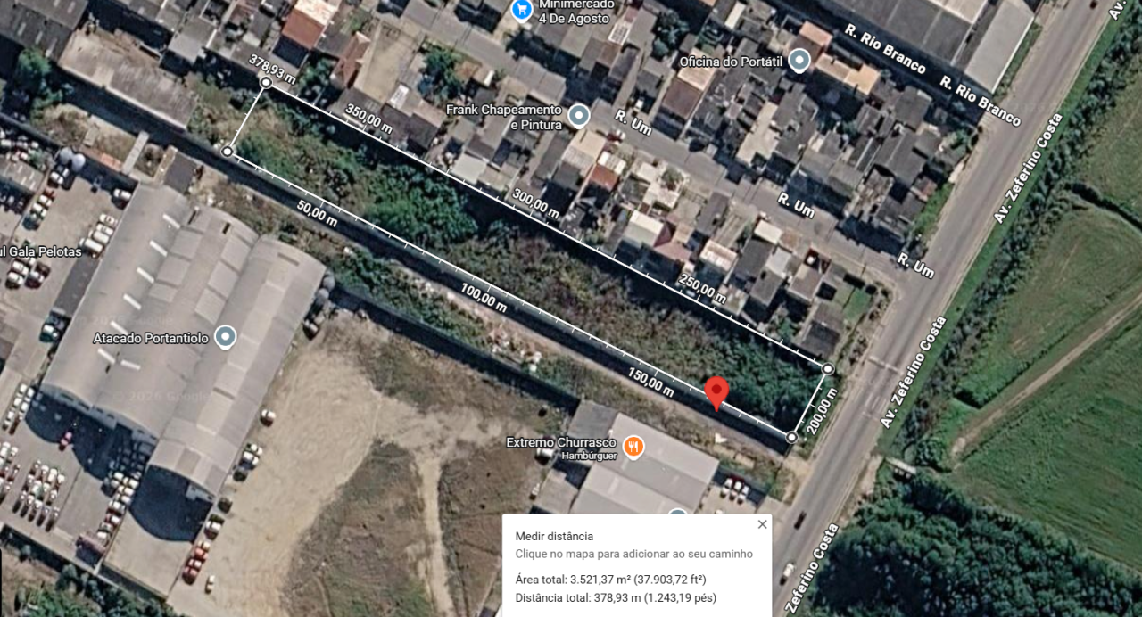 Imagem do imóvel TERRENO URBANO COM 3.355,50M² NO BAIRRO TRÊS VENDAS EM PELOTAS/RS