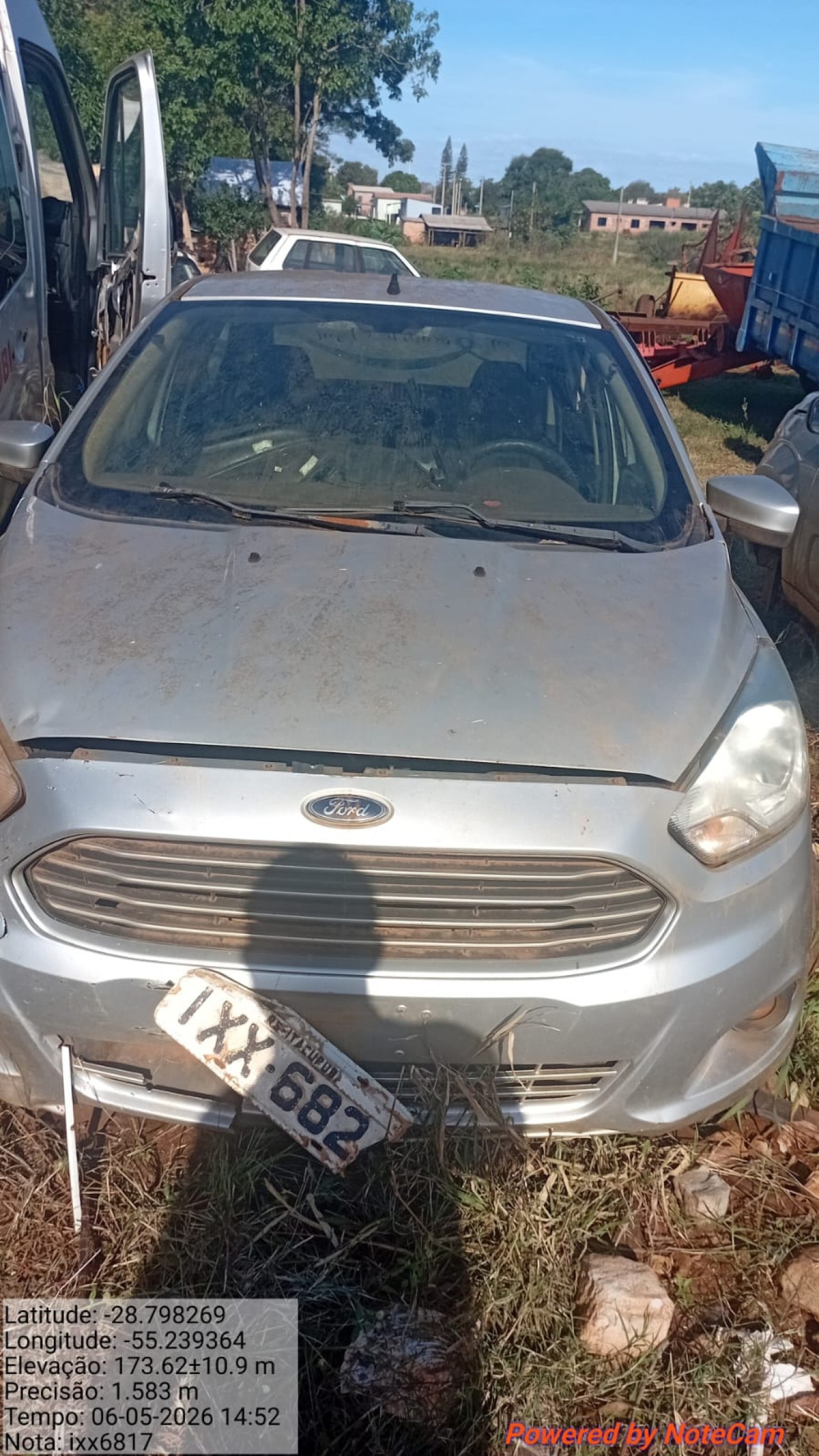 FORD KA EM ITACURUBI/RS – PLACA IXX6824